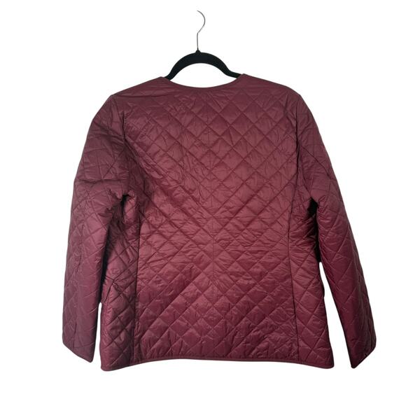 J Crew Quilted Lightweight Primaloft Signature Puffer Lady Jacket Maroon Women 4 - Picture 9 of 9